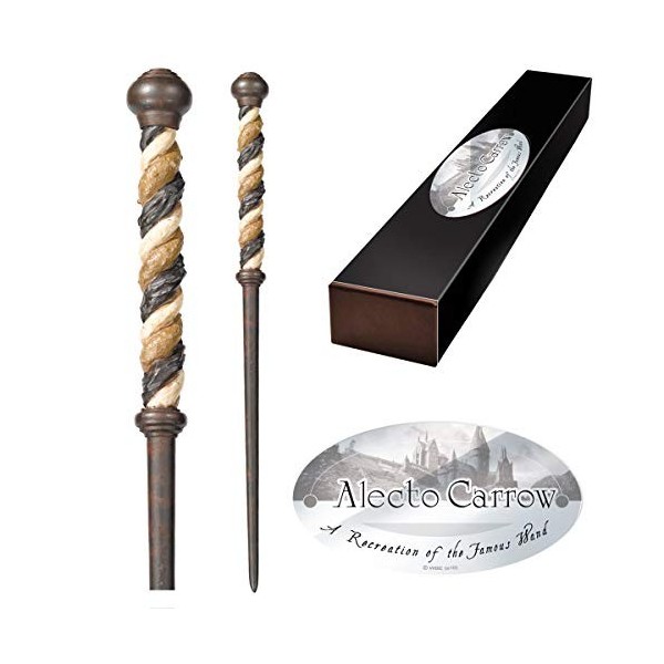 The Noble Collection - Alecto Carrow Character Wand - 13in 33cm Long Wizarding World Wand With Name Tag - Harry Potter Film