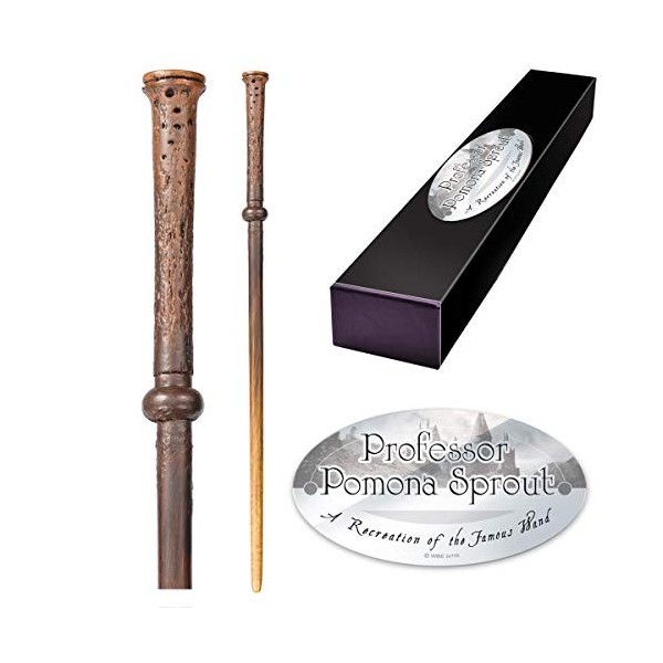 The Noble Collection - Professor Pomona Sprout, Character Wand - 15in 38.5cm Wizarding World Wand with Name Tag - Harry Pot