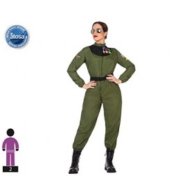 Atosa-50880 Déguisement de Pilote pour Femme, Unisexe-Adulte, 50880, Assorti, XL