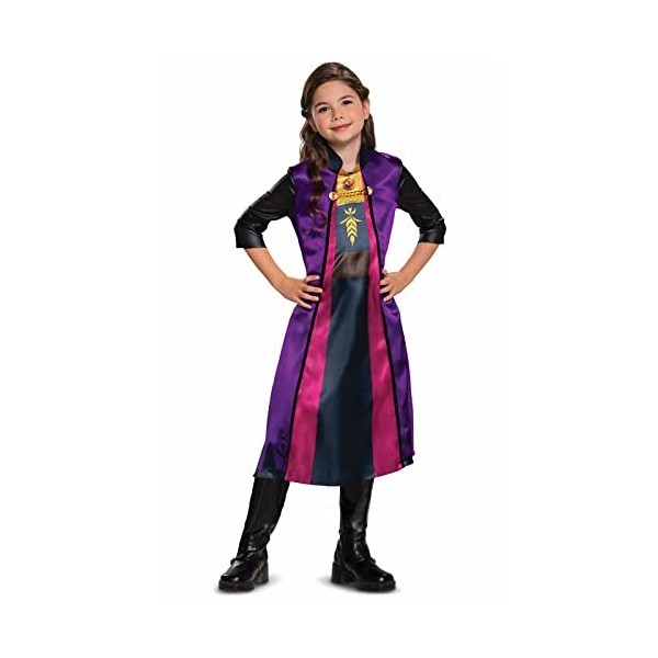 Disney Officiel Robe Travelling Anna Reine des Neiges 2 Standard, Déguisement Princesse Fille en taille S