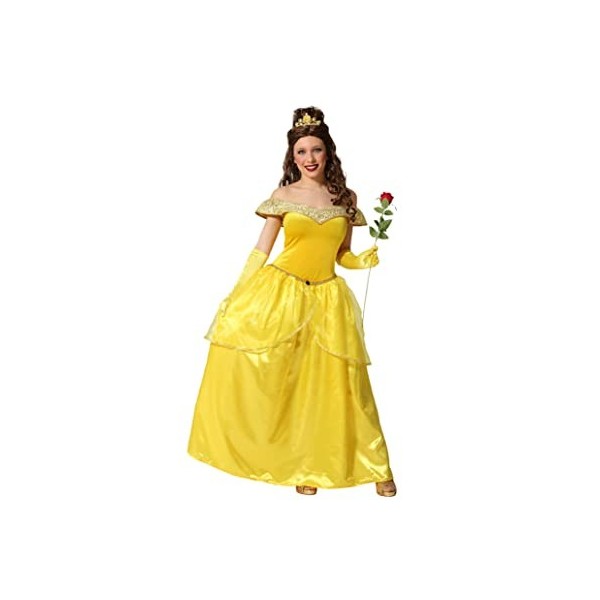 Atosa Déguisement Femme Princesse Jaune Belle