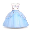 Lito Angels Robe de Princesse Licorne pour Enfant Filles, Carnaval Ceremonie Fête Anniversaire, Taille 9-10 ans, Rose