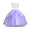 Lito Angels Robe de Princesse Licorne pour Enfant Filles, Carnaval Ceremonie Fête Anniversaire, Taille 9-10 ans, Rose