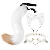 Oreilles Chat Bandeau Queue Ensemble, Asudaro 3 Pcs Oreilles Chat Bandeau Animal Renard Queue Cosplay Costume Bandeau Coiffe 