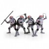 The Loyal Subjects Tortues Ninja Pack 4 Figurines BST AXN Battle Damaged 13 cm