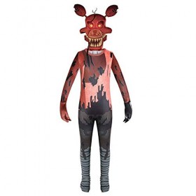 Xinchangda Five Nights Gmae Costume de costumade FNAF pour enfants – Combinaison avec masque facial et uniforme – Tenue compl