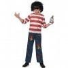 Smiffys 40205l David Walliams Deluxe Ratburger Costume, Rouge/blanc, L, 38–40