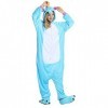 KiKa Monkey Pyjama pour enfants licorne de dessin animé en flanelle Animal Nouveauté Déguisement Cosplay Pyjama, Bleu licorne