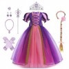 IBTOM CASTLE Filles Princesse Robe+Accessoires Raiponce Ensemble Conte De Fées Cosplay Halloween Carnaval Costumes Noël Anniv