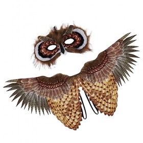 Toyvian 1 Ensemble Hibou Costume Filles Robe De Bal Fille Vêtements Robes Pour Le Bal Halloween Cosplay Facekmask Robes De Ba