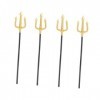 Holibanna 4 Pcs Triple Fourchette Accessoires De Performance Décor Jouets Halloween Costumes Roi Costume pour Hommes Trident 