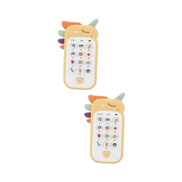 Toyvian 2 Pièces Téléphone Portable pour Enfants Jouet pour Bébé Jouets Éducatifs pour Bébé Jouets pour Enfants Téléphone pou
