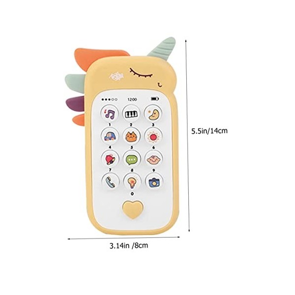 Toyvian 2 Pièces Téléphone Portable pour Enfants Jouet pour Bébé Jouets Éducatifs pour Bébé Jouets pour Enfants Téléphone pou