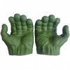 MSLing Mains de super-héros, Poings Hulk en PVC The Hulk Gants de cosplay pour enfants, Halloween, Noël, enfants, garçons et 