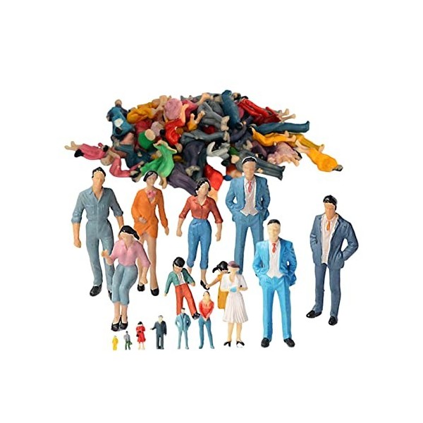 Sharplace 1/50 Personnages de Miniature avec Accessoire, Figurine pour Modélisme, Diorama - 20 pièces 50e