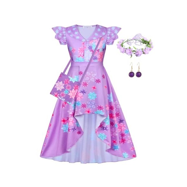 Disney Encanto Isabella filles Costume princesse robe ensemble