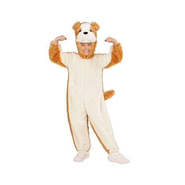 "BULLDOG IN SOFT PLUSH" hooded jumpsuit with mask - 98 cm / 1-2 Years 