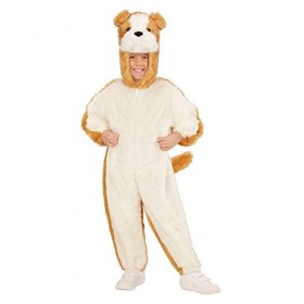 "BULLDOG IN SOFT PLUSH" hooded jumpsuit with mask - 98 cm / 1-2 Years 