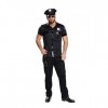 Rubies Chemise sexy de police pour homme Noir Taille 50