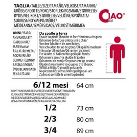 Ciao Coniglietto Tutina Costume Bambino Taglia 3-4 Anni Tout-Petit et Nourrisson, Grigio, Mixte Enfant