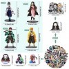 Anime Figurines 4 Pièces, Figurines daction pour Enfants avec 50 Autocollants, Collectionneurs de Jouets dAnime, Mini Statu