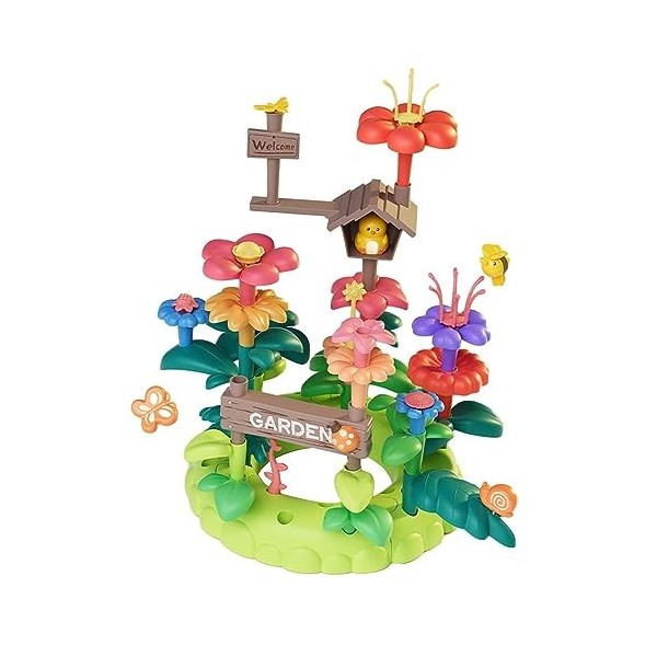 Ensemble de Jeu de Blocs de Fleurs en Croissance, Jeu dempilage de Fleurs, Arrangement Floral éducatif, Ensemble de Jeu de S