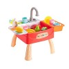 LIBOOI Jouets dévier de cuisine, jouet électrique pour enfants, lave-vaisselle, système de cycle deau automatique, jouets d
