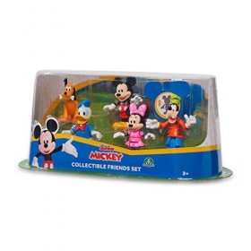 DISNEY MICKEY et MINNIE, Disney Mickey, Coffret 5 Figurines 7,5 cm Articulées, 5 Personnages à Collectionner, Jouet pour Enfa