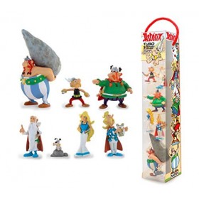 Plastoy- Figurine-Tubo Astérix-Le Village Gaulois-Lot de 7, 70385