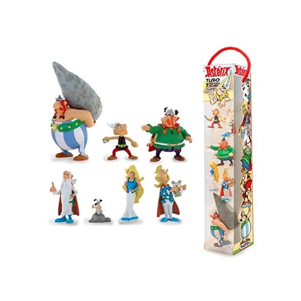 Plastoy- Figurine-Tubo Astérix-Le Village Gaulois-Lot de 7, 70385