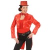 "WOMENS RED SATIN TAILCOAT" - S 