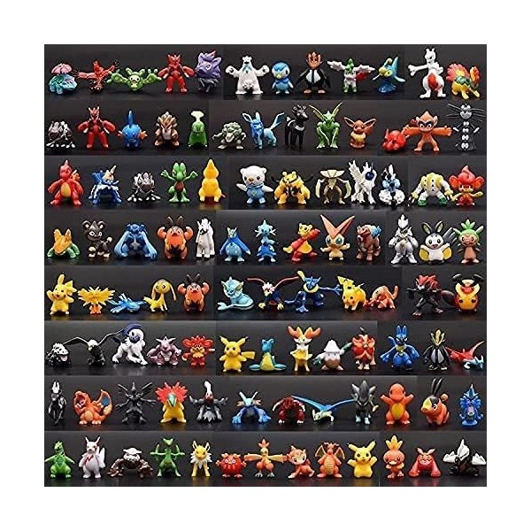 Lot de 144 mini figurines Pokémon en PVC - Statuette Pokémon Pop - Figurines ornementales - 2-3 cm