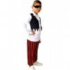 Costume de pirate corsaire - enfant - déguisements pour enfants - halloween - carnaval - taille l - 7/8 ans - idée cadeau ori