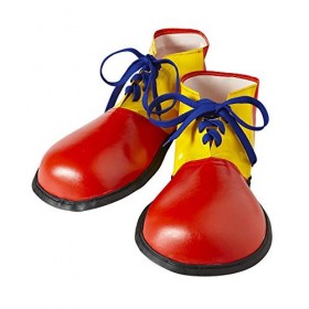 W WIDMANN- Paire de Chaussures de Clown, Unisexe Adulte, 11007084, Rouge/Jaune, Taglia Unica
