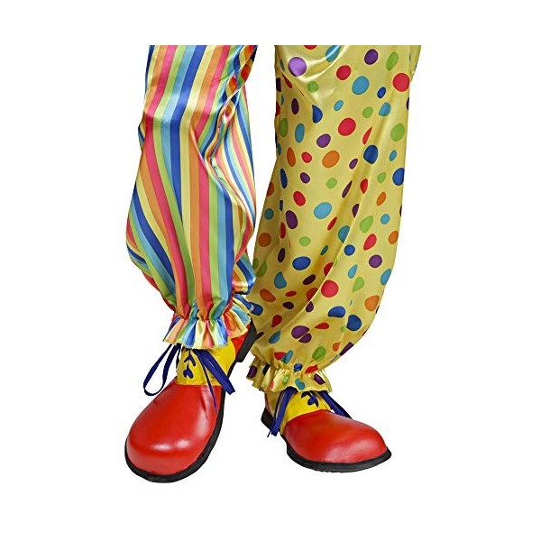 W WIDMANN- Paire de Chaussures de Clown, Unisexe Adulte, 11007084, Rouge/Jaune, Taglia Unica