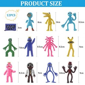 Lot de 12 Rainbow Friends Figurines de Personnages de Dessin Animé Populaires, Rainbow Friends Figure Model pour Les décorati