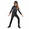 amscan-9906203 Catwoman Cat Woman Deguisement, Filles, 9906203, Noir, 3-4 Ans