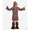 shoperama Peace and Love Costume de hippie pour fille Groovy 60s Woodstock Sixties Taille 110-4-6 ans