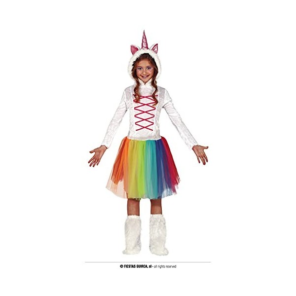 Fiestas Guirca Déguisement Licorne Costume Enfant Fille Taille Taille 3-4 ans