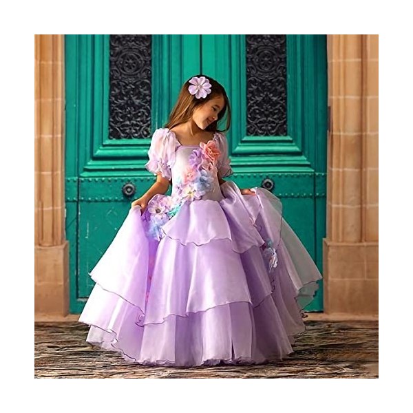 Odizli Isabella Costume pour enfant fille - Robe de princesse - Robe en tulle - Pour Halloween, Noël, carnaval, cosplay, anni