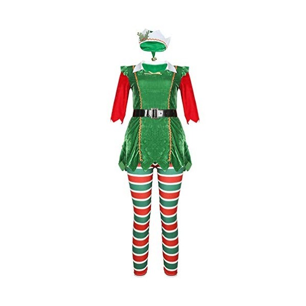 SOIMISS 1 Jeu Déguisement De Noël Lutin De Noel Adulte Tenue Delfe Déguisement Delfe Costumes De Noël pour Femmes Costume D
