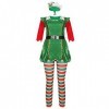 SOIMISS 1 Jeu Déguisement De Noël Lutin De Noel Adulte Tenue Delfe Déguisement Delfe Costumes De Noël pour Femmes Costume D