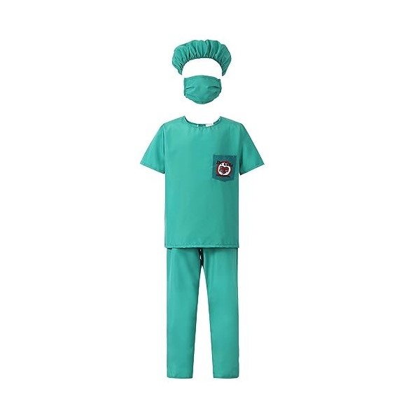 IBTOM CASTLE Deguisement Enfant Filles Garçons Docteur Costume Halloween Vétérinaire Cosplay Jeu de Rôle Prétendez Vous Habil