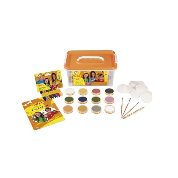 Jovi - Face Paint Pack, Maquillage pour Enfants, 6 Pots de 20 ML de Couleurs Assorties + 6 Pots de 8 ML de Couleurs Assorties