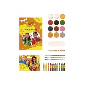 Jovi - Face Paint Pack, Maquillage pour Enfants, 6 Pots de 20 ML de Couleurs Assorties + 6 Pots de 8 ML de Couleurs Assorties