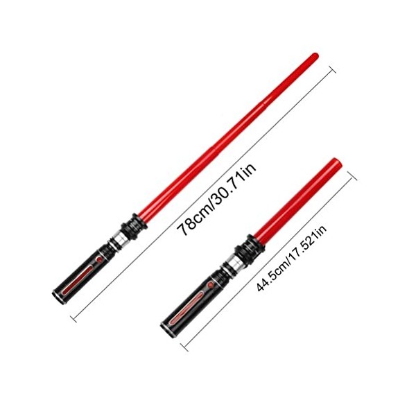 Dan&Dre Star Wars Allume Sabre Laser rétractable épée électroluminescente avec Son simulé Jouets pour Enfants Flash Stick Acc