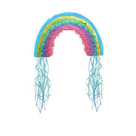 amscan 9904316 – Pinata à Tirer Rainbow & Cloud, Taille 48,5 x 43,3 x 6,8 cm, en Papier/Plastique, à remplir de Petits Cadeau