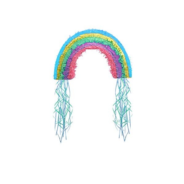 amscan 9904316 – Pinata à Tirer Rainbow & Cloud, Taille 48,5 x 43,3 x 6,8 cm, en Papier/Plastique, à remplir de Petits Cadeau