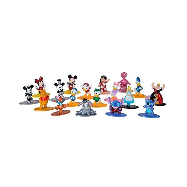Jada - Disney - Set 18 Pièces - Coffret 18 Figurines 4cm - Métal - 253075005