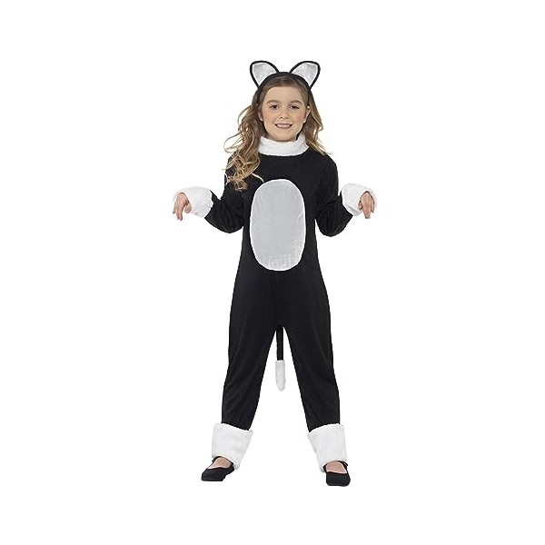 Cool Cat Costume, Black, with Jumpsuit, Tail & Headpiece, M 